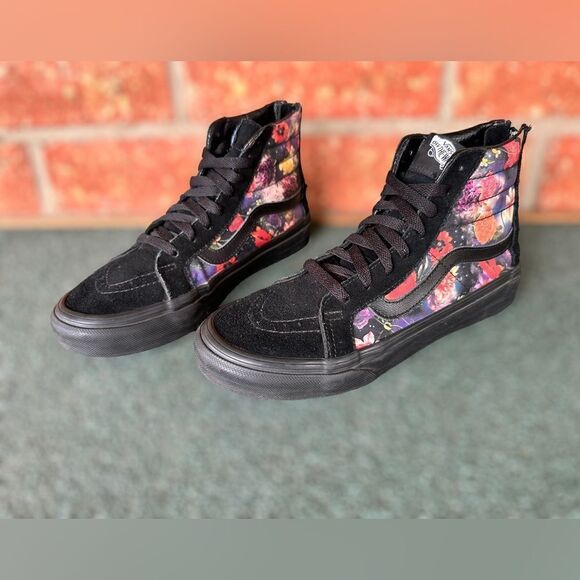 VANS Sk8-Hi Zip Galaxy Floral Black Sneakers Shoes Size 5.5 Men 7.0 Women - Picture 3 of 16
